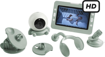 Babymoov Yoo Go+ Babyphone Vidéo 5" HD, Autonomie 8h & Berceuses – Caméra avec Supports