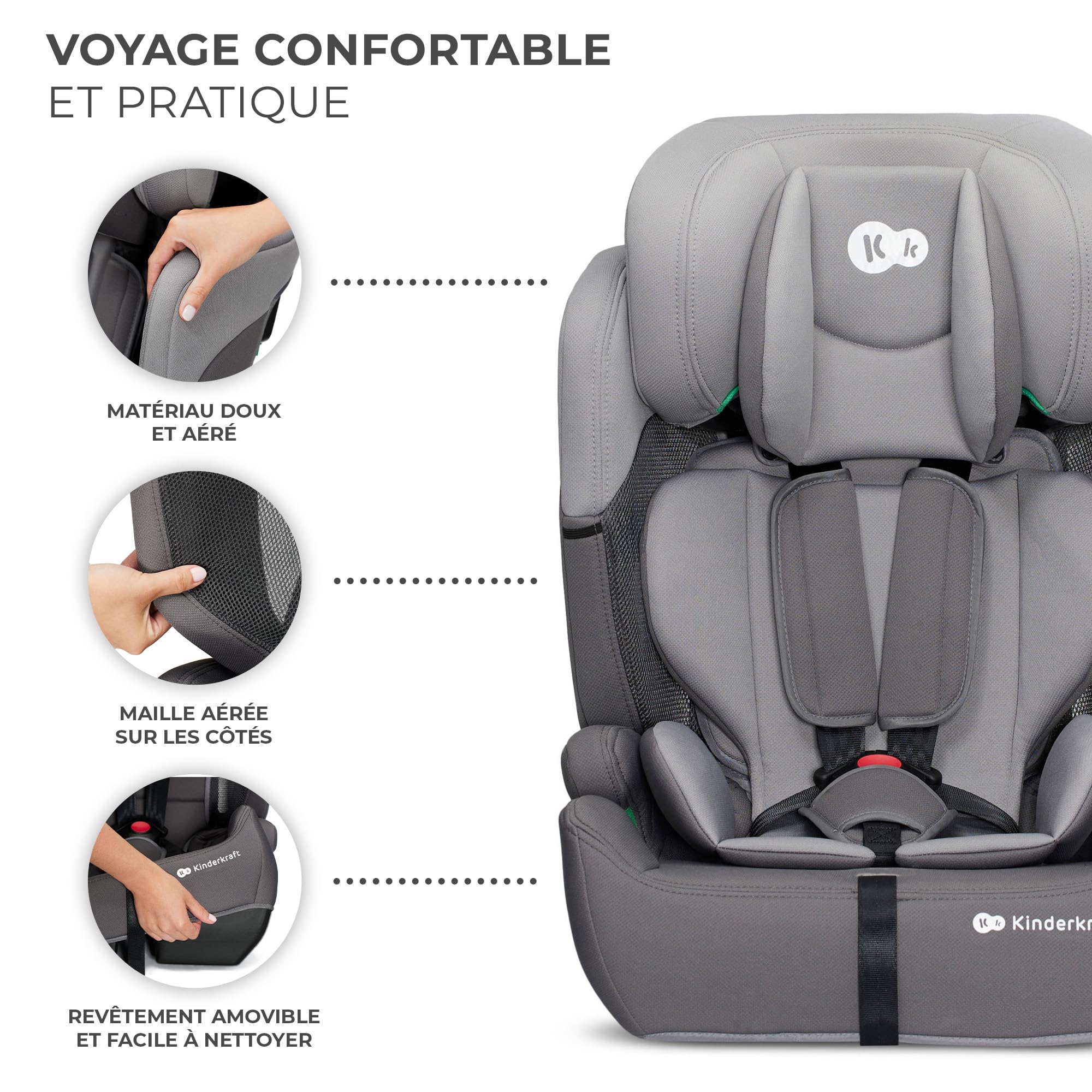Kinderkraft siège Auto Comfort Up i-Size Noir