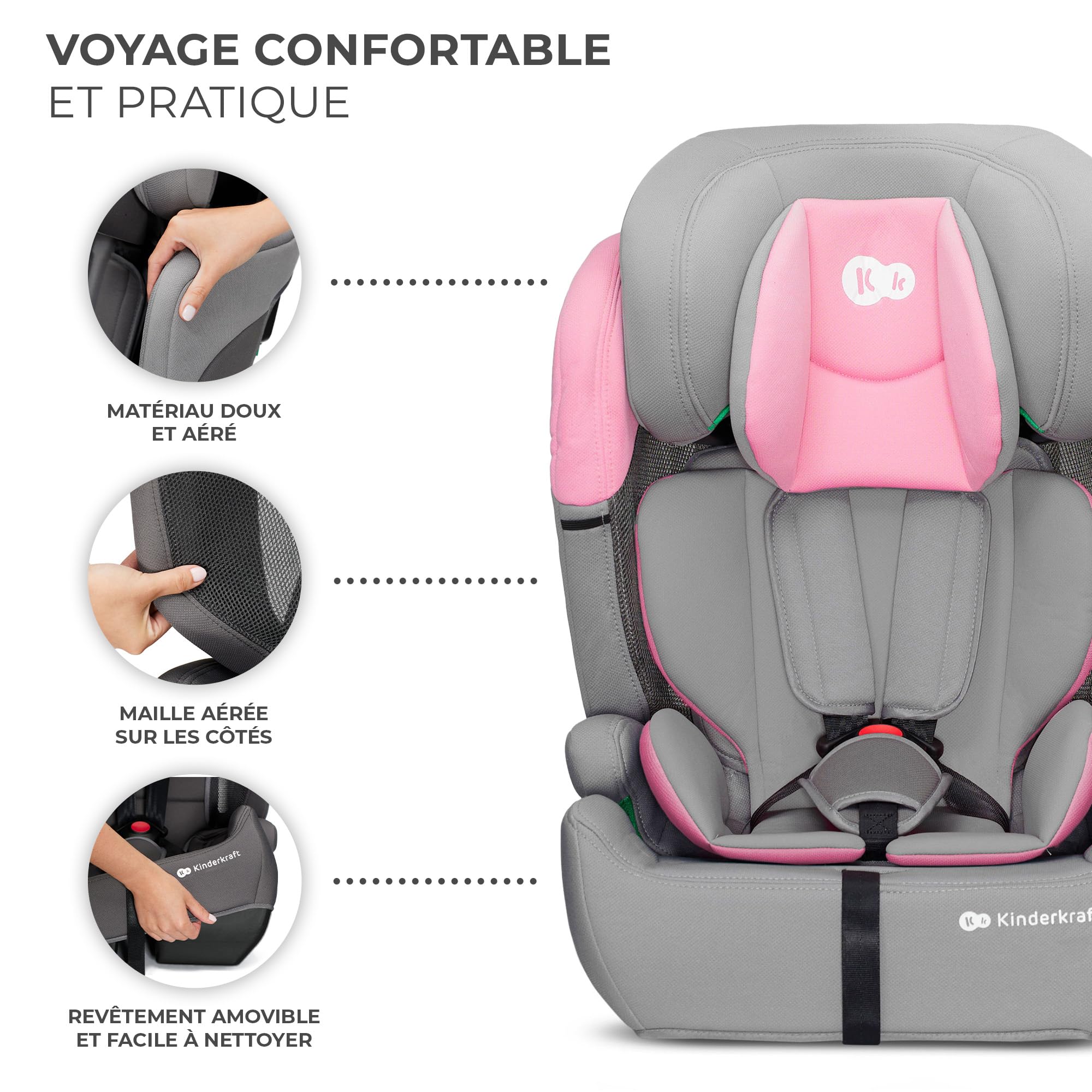 Kinderkraft siège Auto Comfort Up i-Size Noir