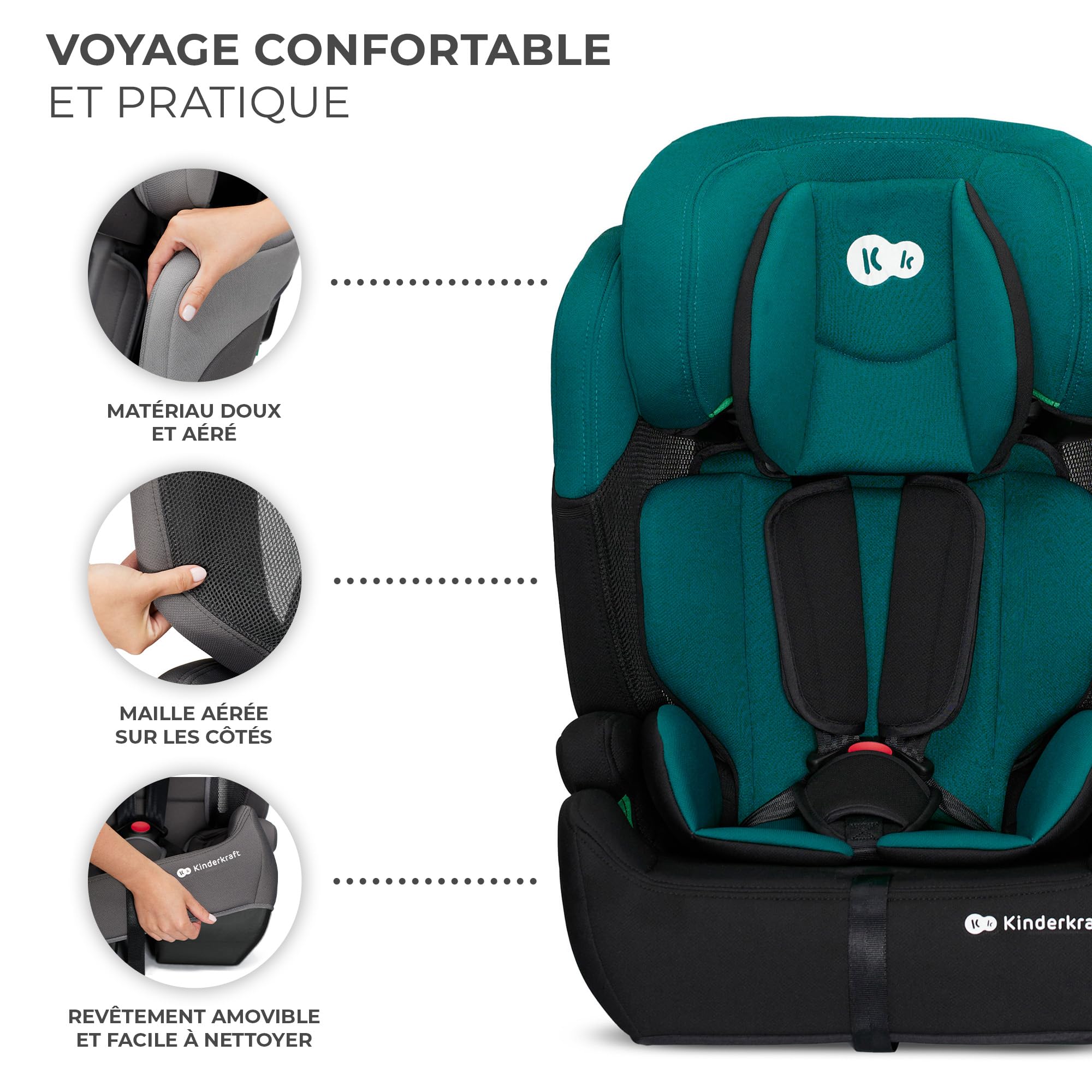 Kinderkraft siège Auto Comfort Up i-Size Noir