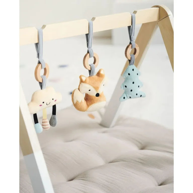 Portique pour Bébé en Bois avec 3 Accessoires Inclus