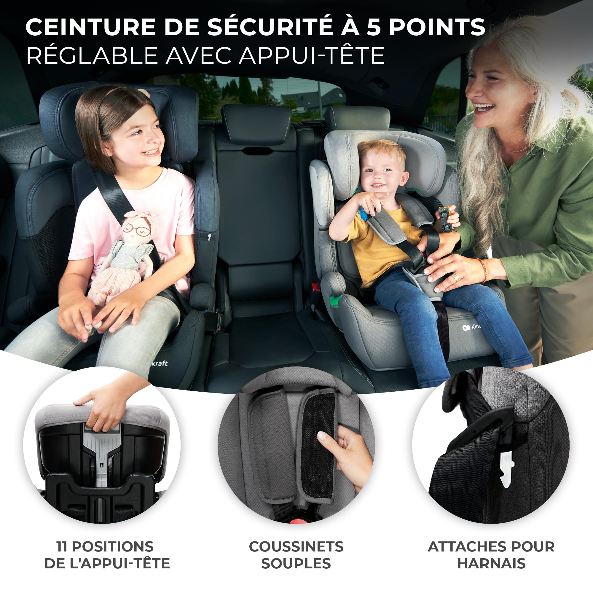 Kinderkraft siège Auto Comfort Up i-Size Noir