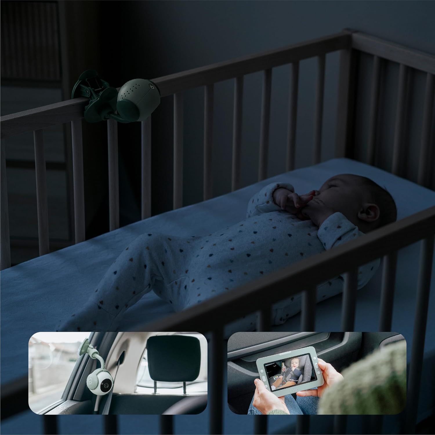 Babymoov Yoo Go+ Babyphone Vidéo 5" HD, Autonomie 8h & Berceuses – Caméra avec Supports